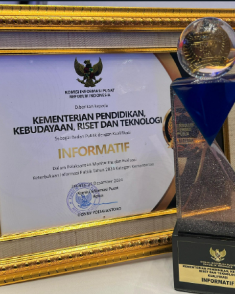 Kemendikdasmen Kembali Raih Kualifikasi Informatif pada Anugerah Keterbukaan Informasi Publik