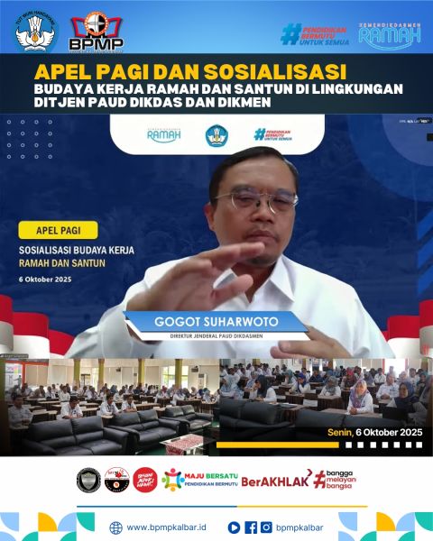 Kegiatan Apel Pagi dan Sosialisasi Budaya Kerja RAMAH dan SANTUN